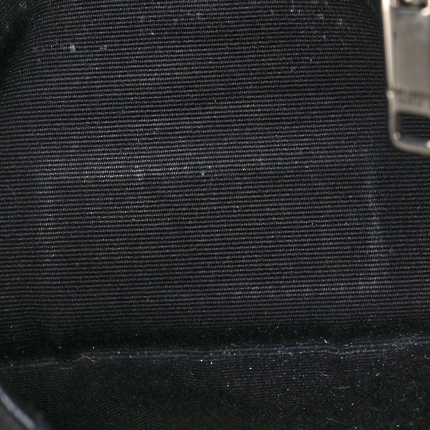 Saint Laurent Grain De Poudre Chevron Monogram Bill Pouch Black 9 of 9