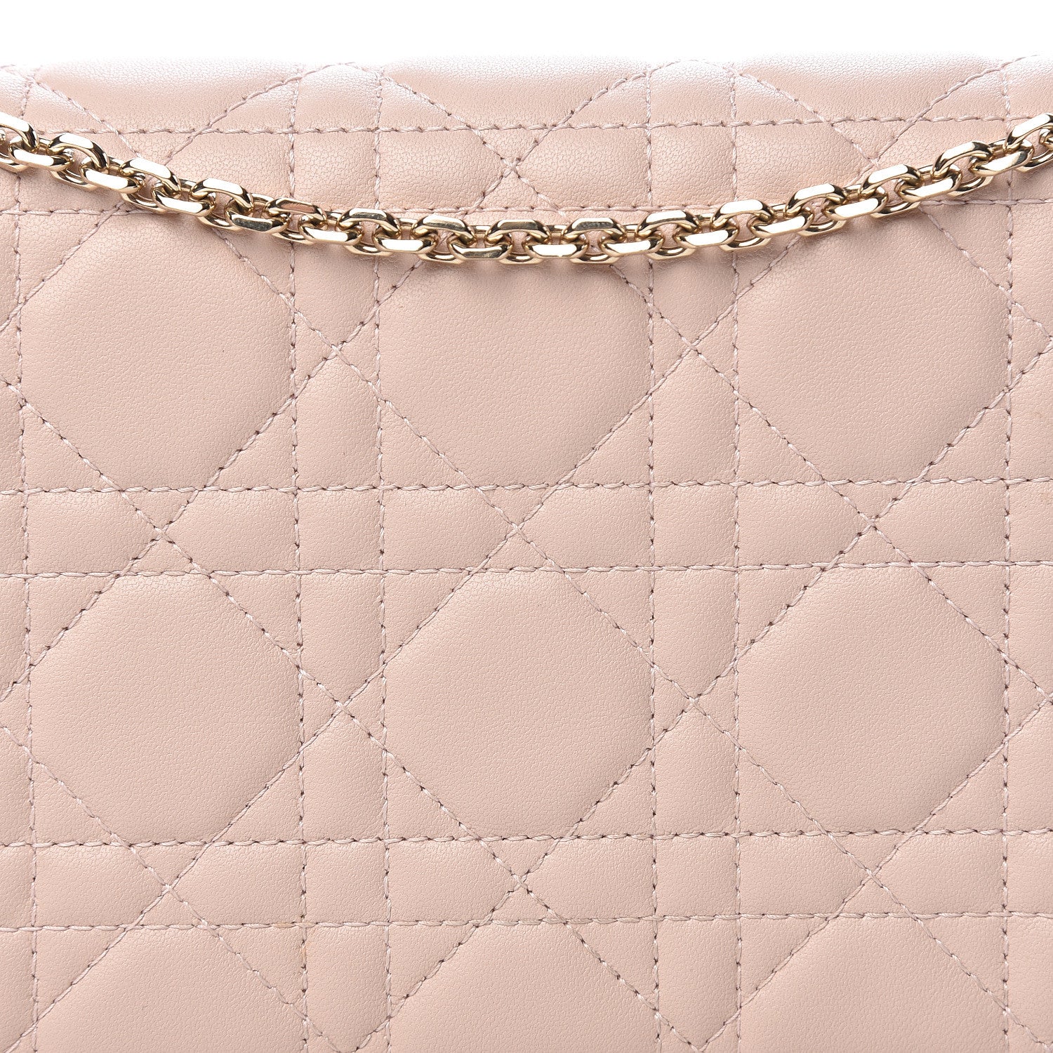 Christian Dior Lambskin Cannage Lady Dior Convertible Clutch Pink 11 of 17