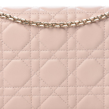 Christian Dior Lambskin Cannage Lady Dior Convertible Clutch Pink 11 of 17