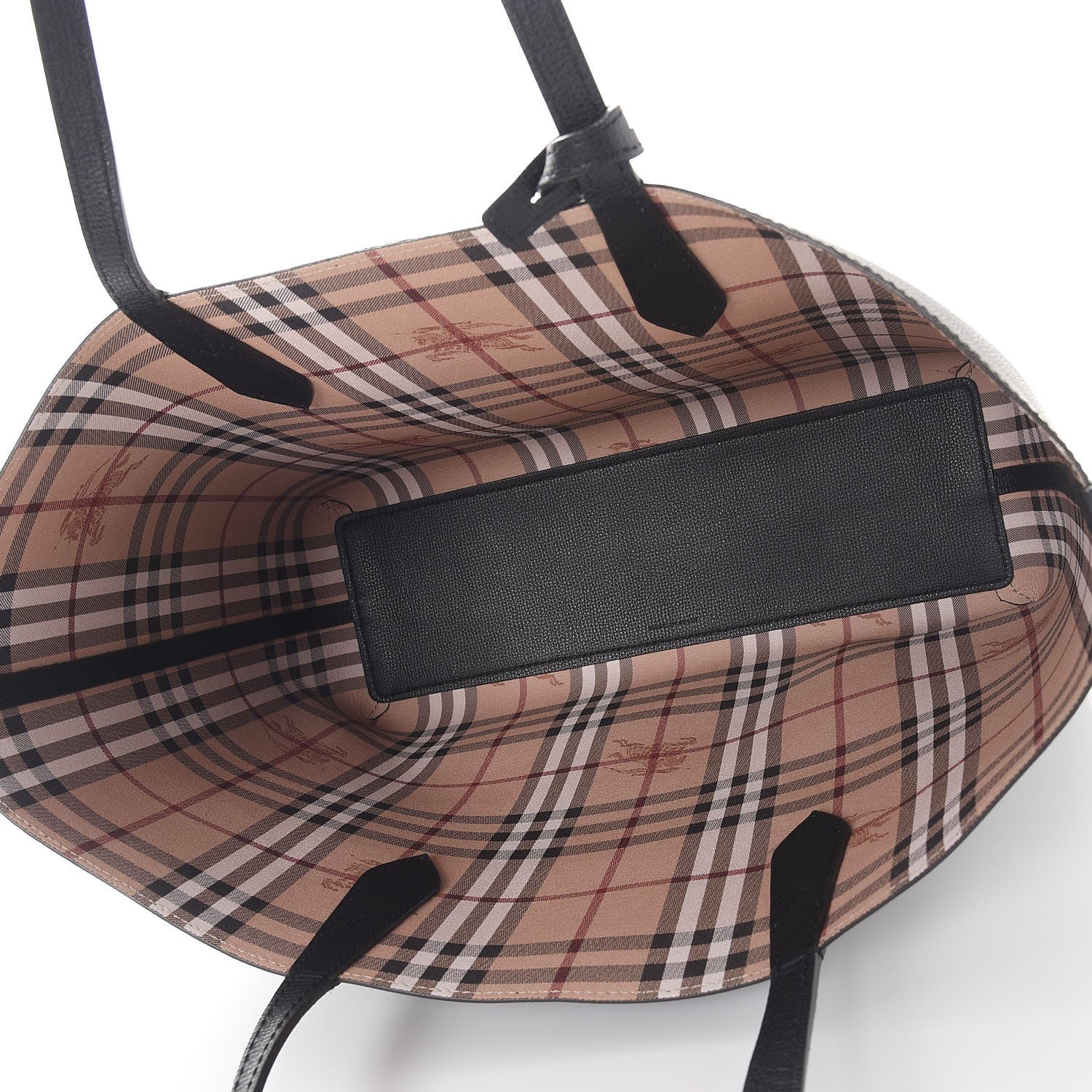 Burberry Haymarket Check Medium Reversible Tote Black 9 of 15