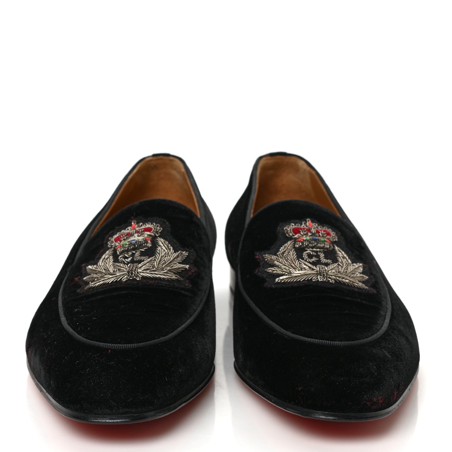 Velvet Veau Velours Crest On The Nile Loafers 43 Black