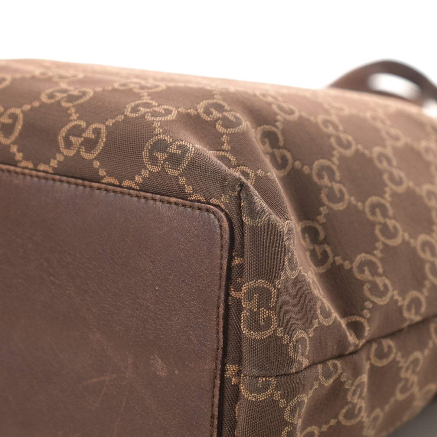 Monogram Small Bucket Tote Brown