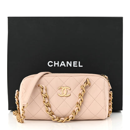 Chanel Caviar Quilted Small Fashion Therapy Bowling Bag Beige 11 of 11