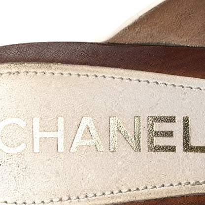 Chanel Calfskin Camellia Clogs 35 White 9 of 14