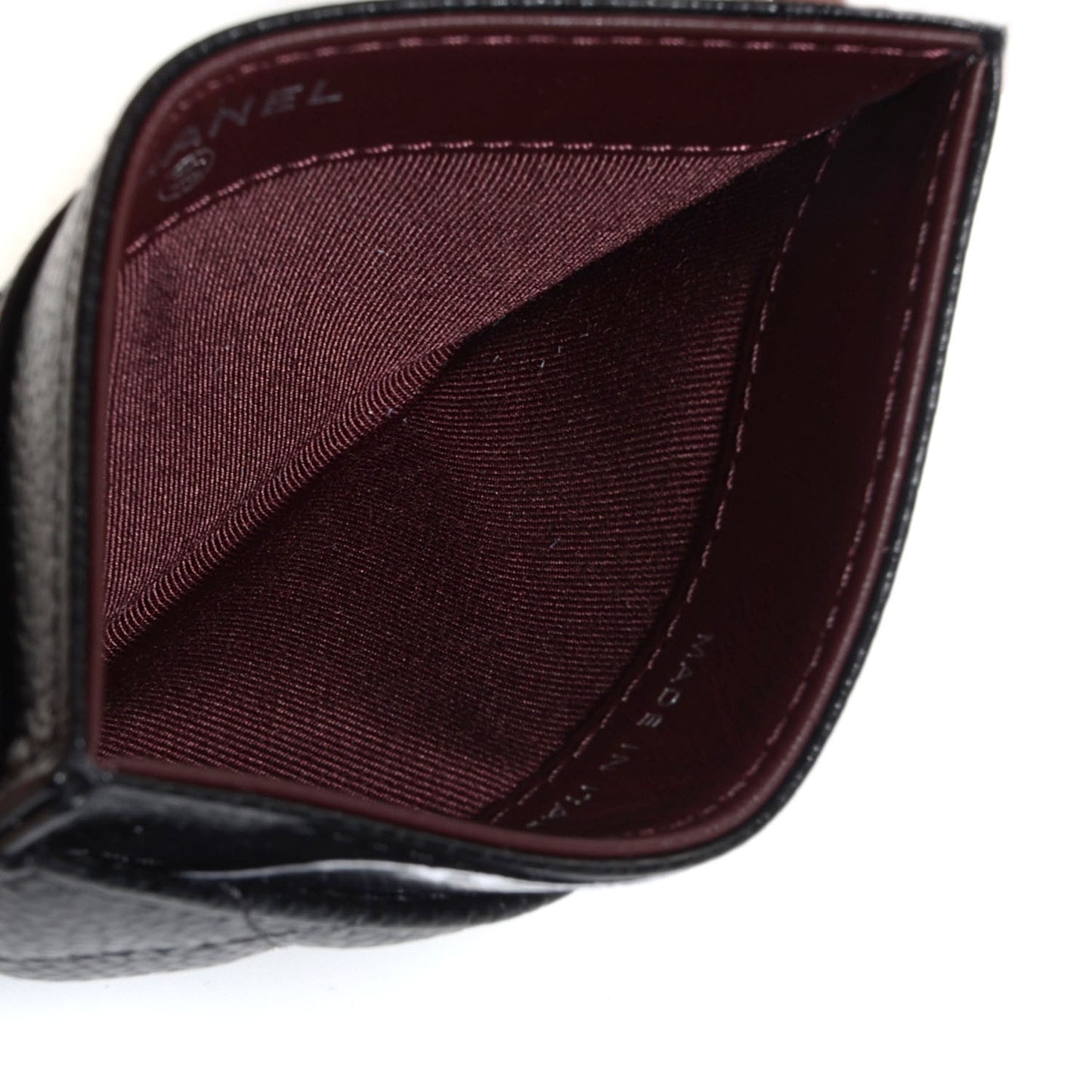 Caviar Quilted Card Holder Black