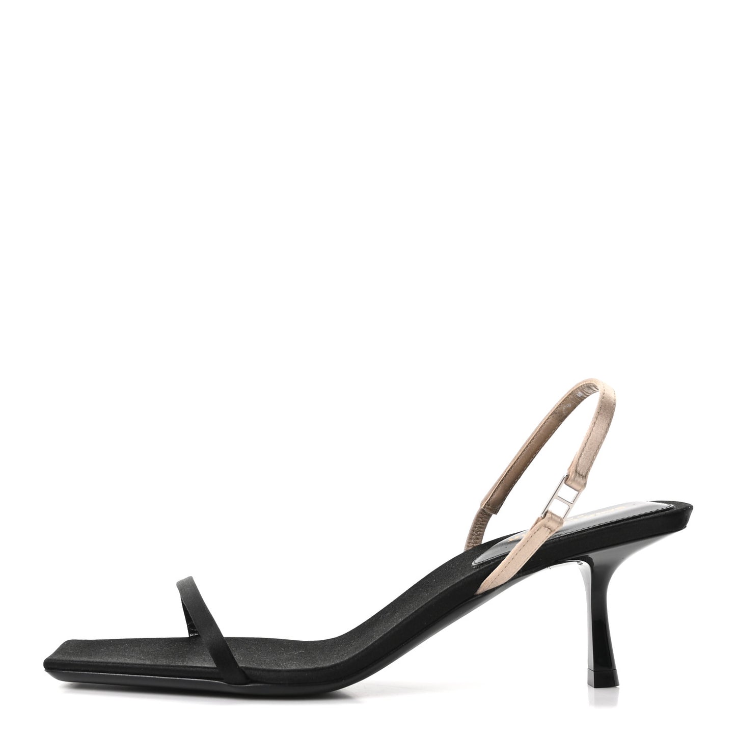 Satin Slingback Jaspe 55 Sandals  37 Black Partridge Pink