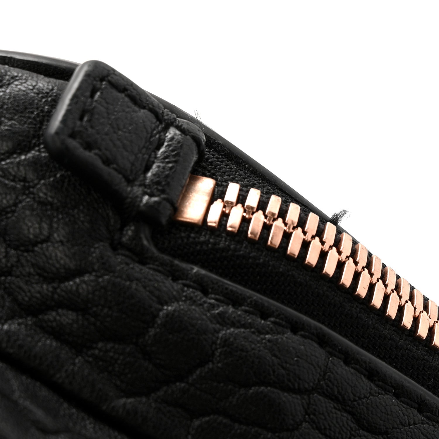 Alexander Wang Pebbled Lambskin Rockie Black Rose Gold Hardware