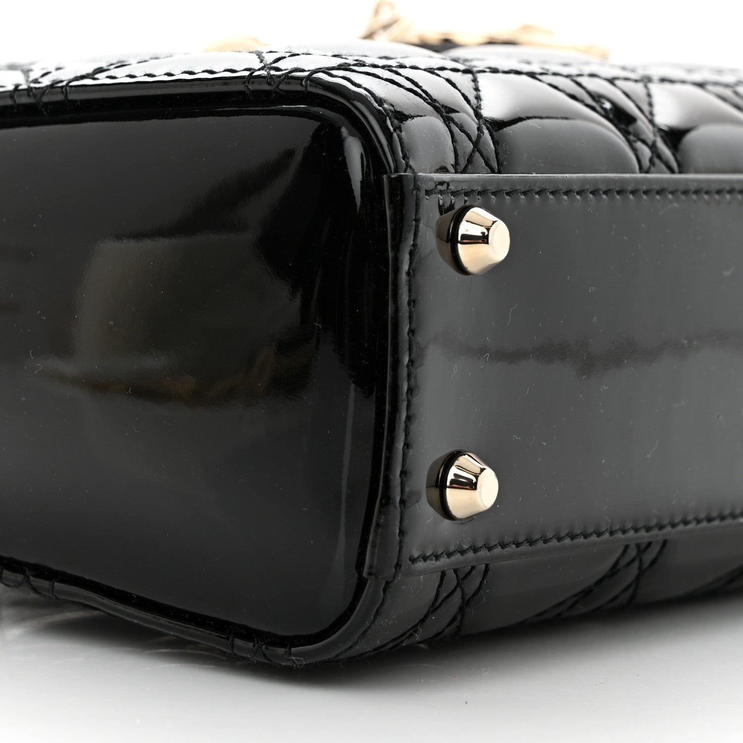 Christian Dior Patent Cannage Mini Lady Dior Black 9 of 10