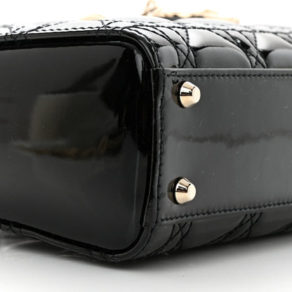 Christian Dior Patent Cannage Mini Lady Dior Black 9 of 10