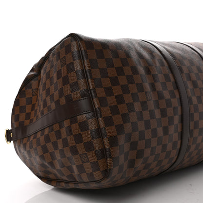 Louis Vuitton Damier Ebene Keepall Bandouliere 55 8 of 11