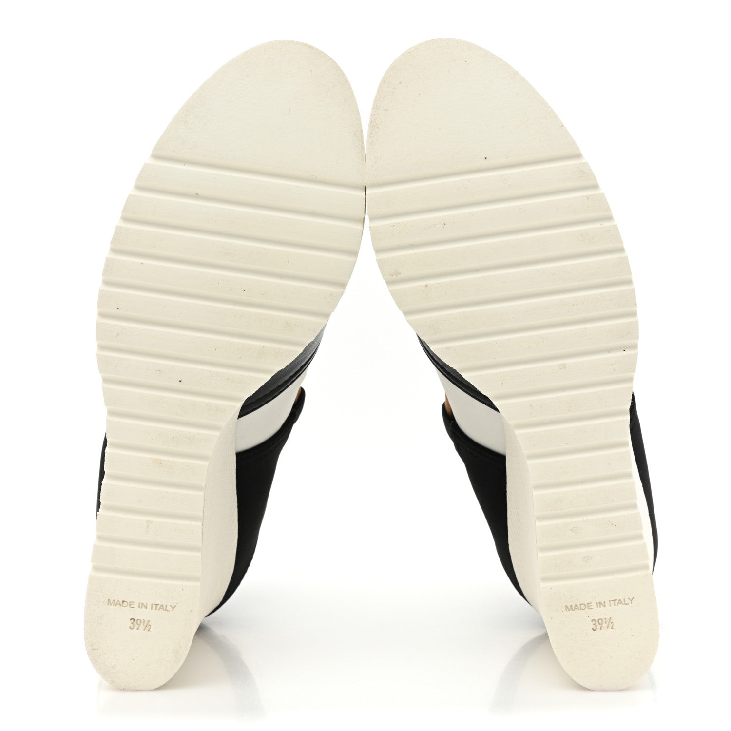 Chanel Patent Calfskin Runway Wedge Short Platform Boots 39.5 Black White Beige 6 of 12