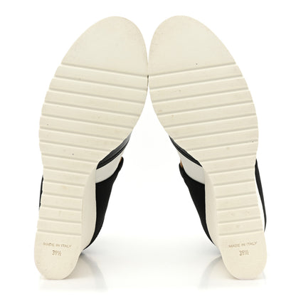 Chanel Patent Calfskin Runway Wedge Short Platform Boots 39.5 Black White Beige 6 of 12