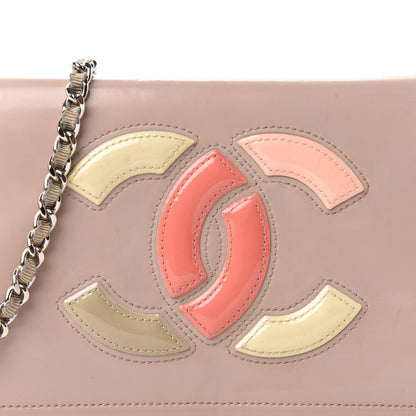 Chanel Vinyl Lipstick Wallet On Chain WOC Beige 11 of 14