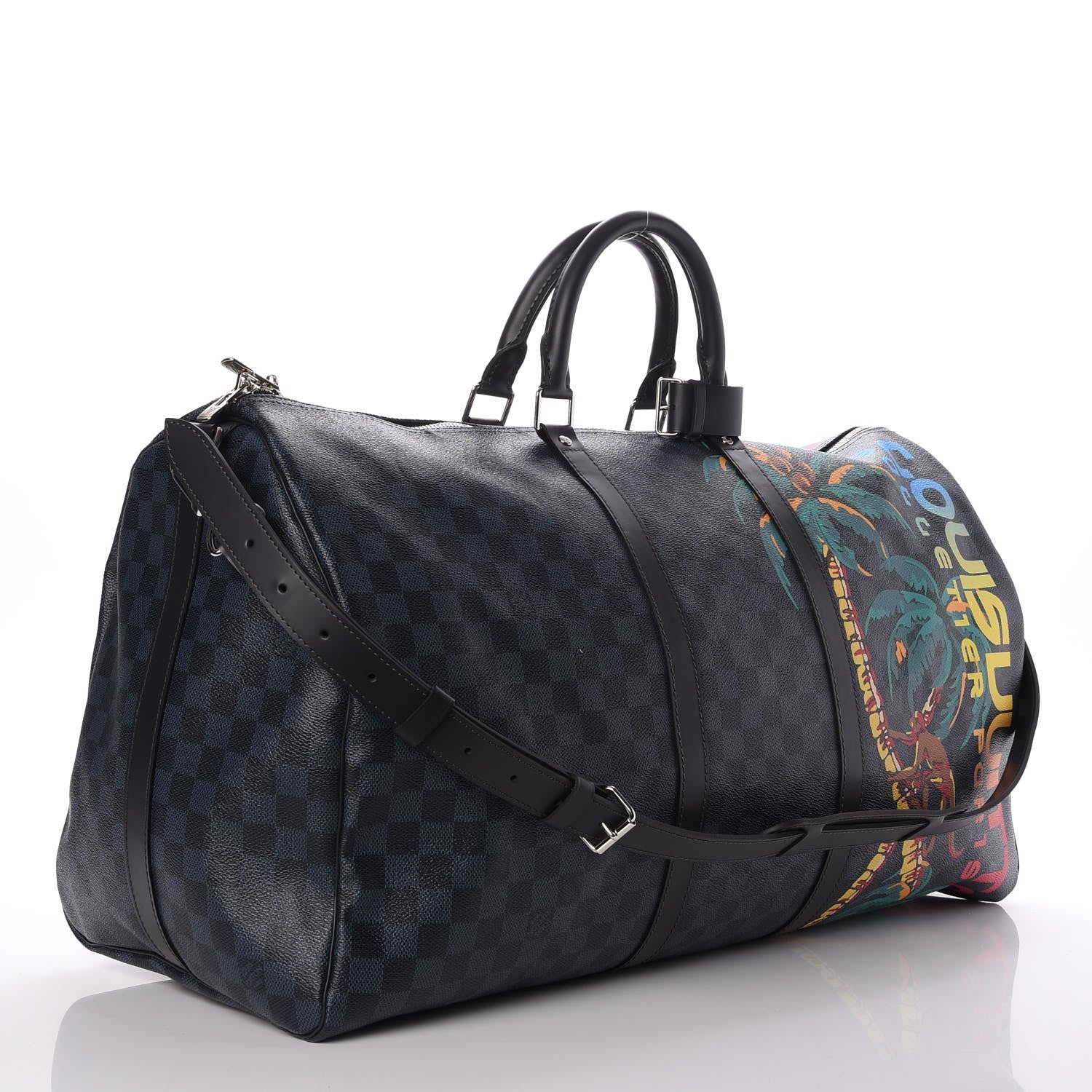 Louis Vuitton Damier Cobalt Jungle Keepall Bandouliere 55 3 of 10