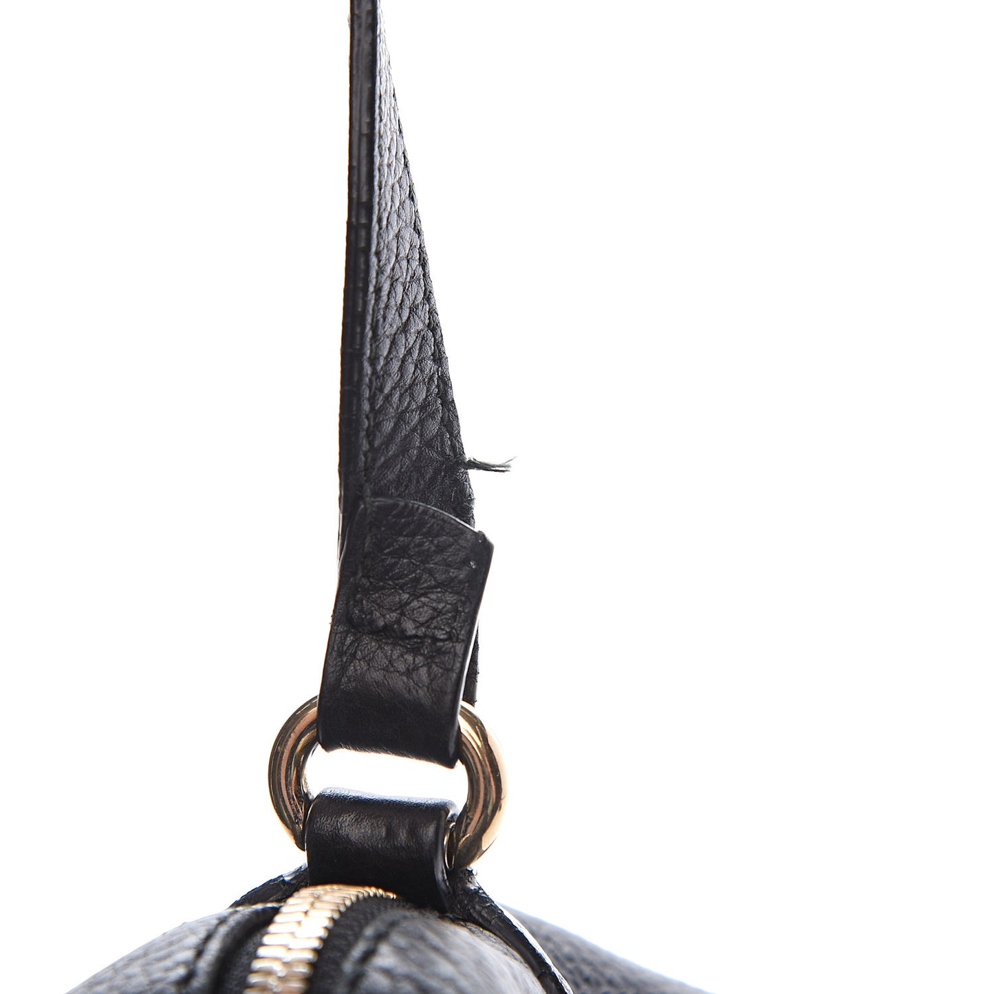 Pebbled Calfskin Small Soho Disco Bag Black
