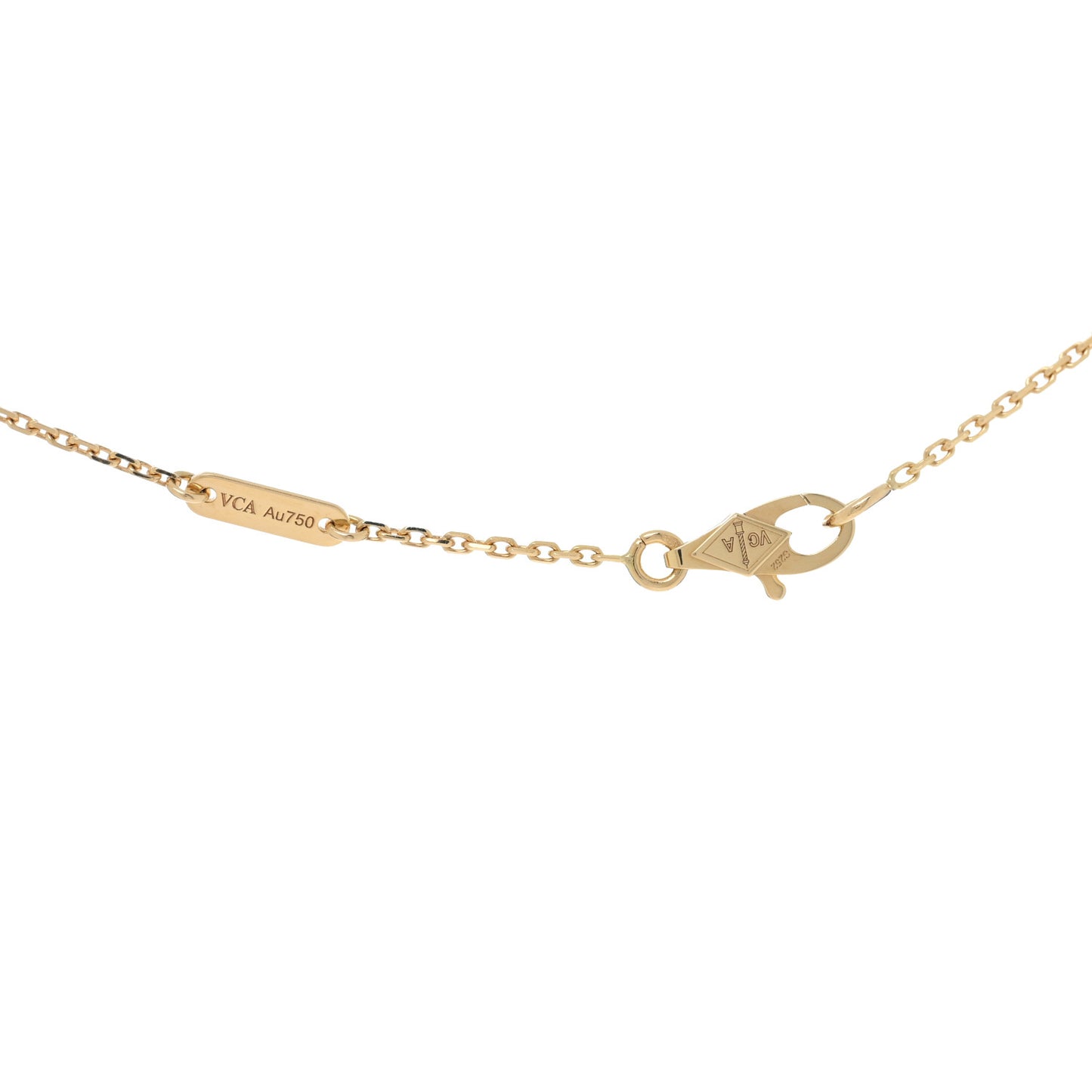 18K Yellow Gold Mother of Pearl Sweet Alhambra Pendant Necklace