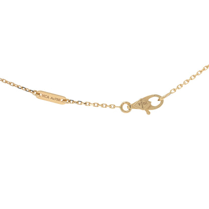 Van Cleef & Arpels 18K Yellow Gold Mother of Pearl Sweet Alhambra Pendant Necklace 4 of 5