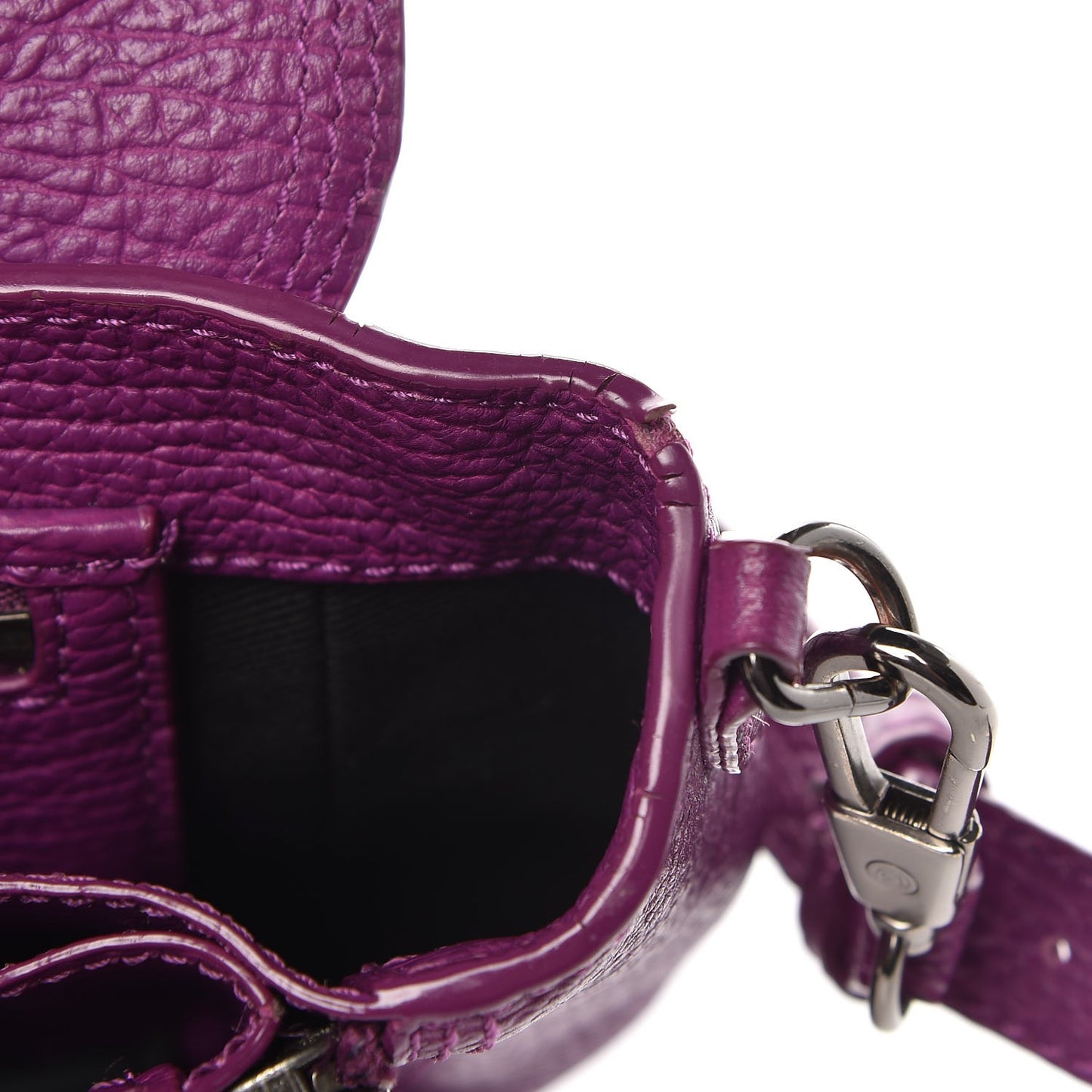 3.1 Textured Calfskin Mini Pashli Satchel Orchid
