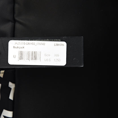 Versace Nylon Logo Print Backpack Black White 9 of 9