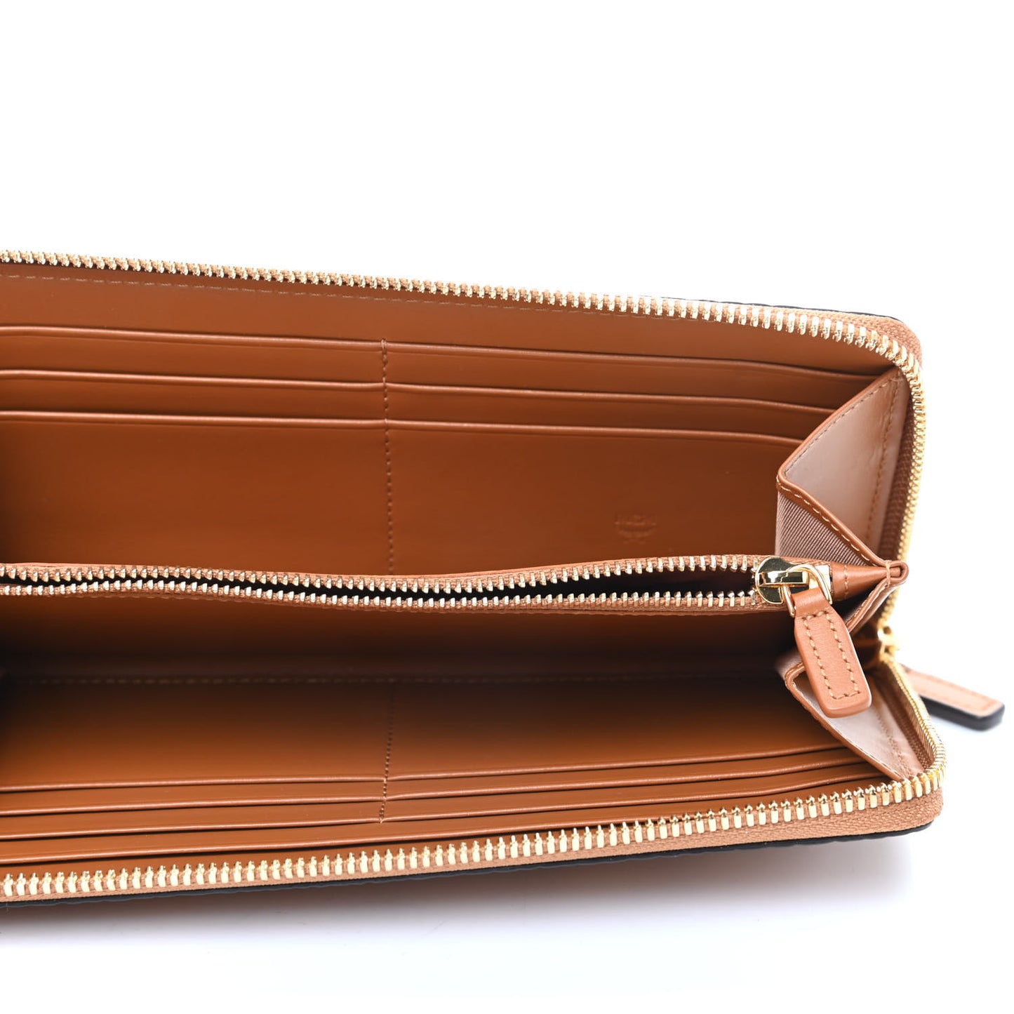 Visetos Large Zip Around Wallet Cognac