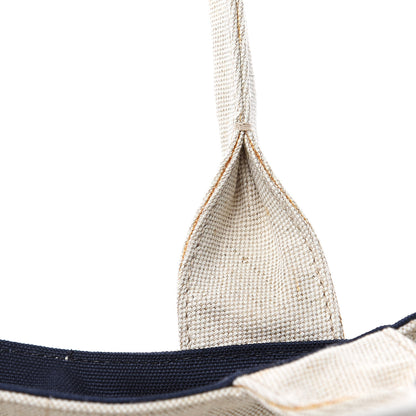 Prada Canvas Mistolino Canapa Tote Naturale Blue 15 of 16