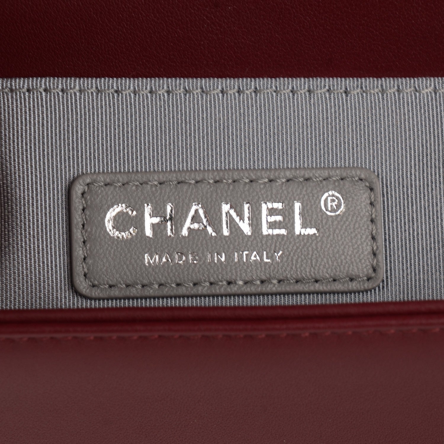 Chanel Calfskin Chevron Quilted Small Boy Flap Burgundy 7 of 8
