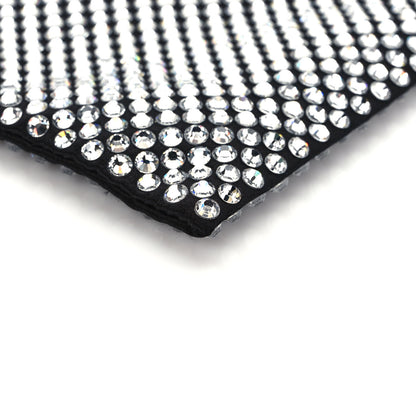 Prada Satin Crystal Metal Triangle Logo Chain Crossbody Handbag Cristal 8 of 9