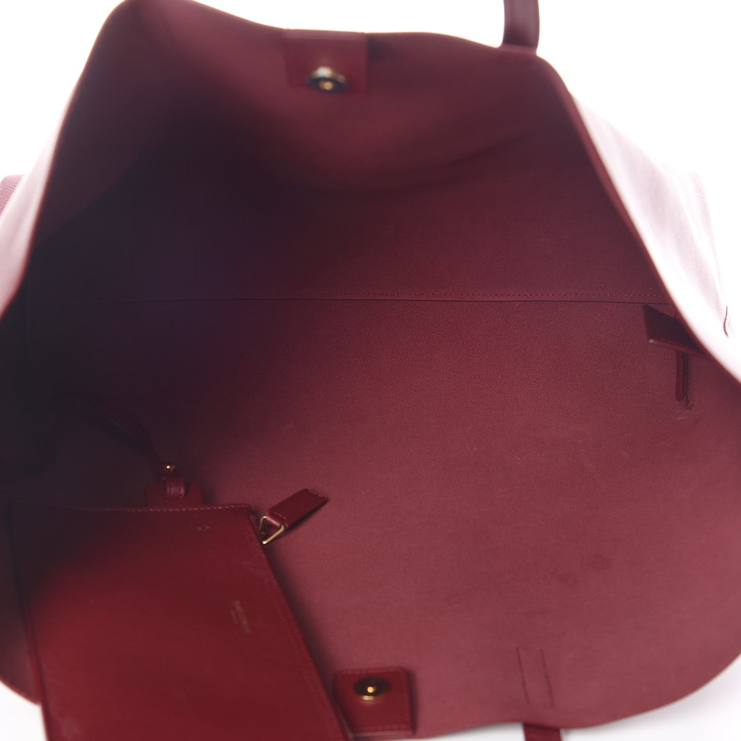 Calfskin Large Shopping Tote Bordeaux