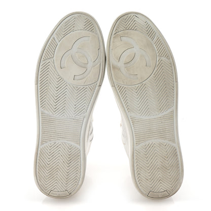 Chanel Calfskin CC High Top Sneaker 40 White 12 of 18