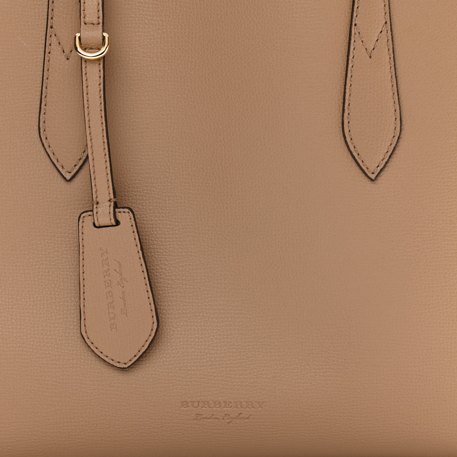 Burberry Grainy Calfskin Haymarket Check Small Reversible Tote Mid Camel 13 of 17