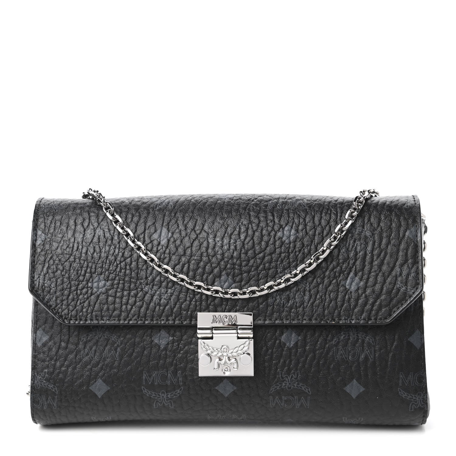MCM Visetos Small Millie Crossbody Bag Black 1 of 12