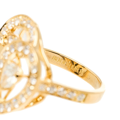Boucheron 18K Yellow Gold Diamond Ava Deco Ring 49 4.75 6 of 8