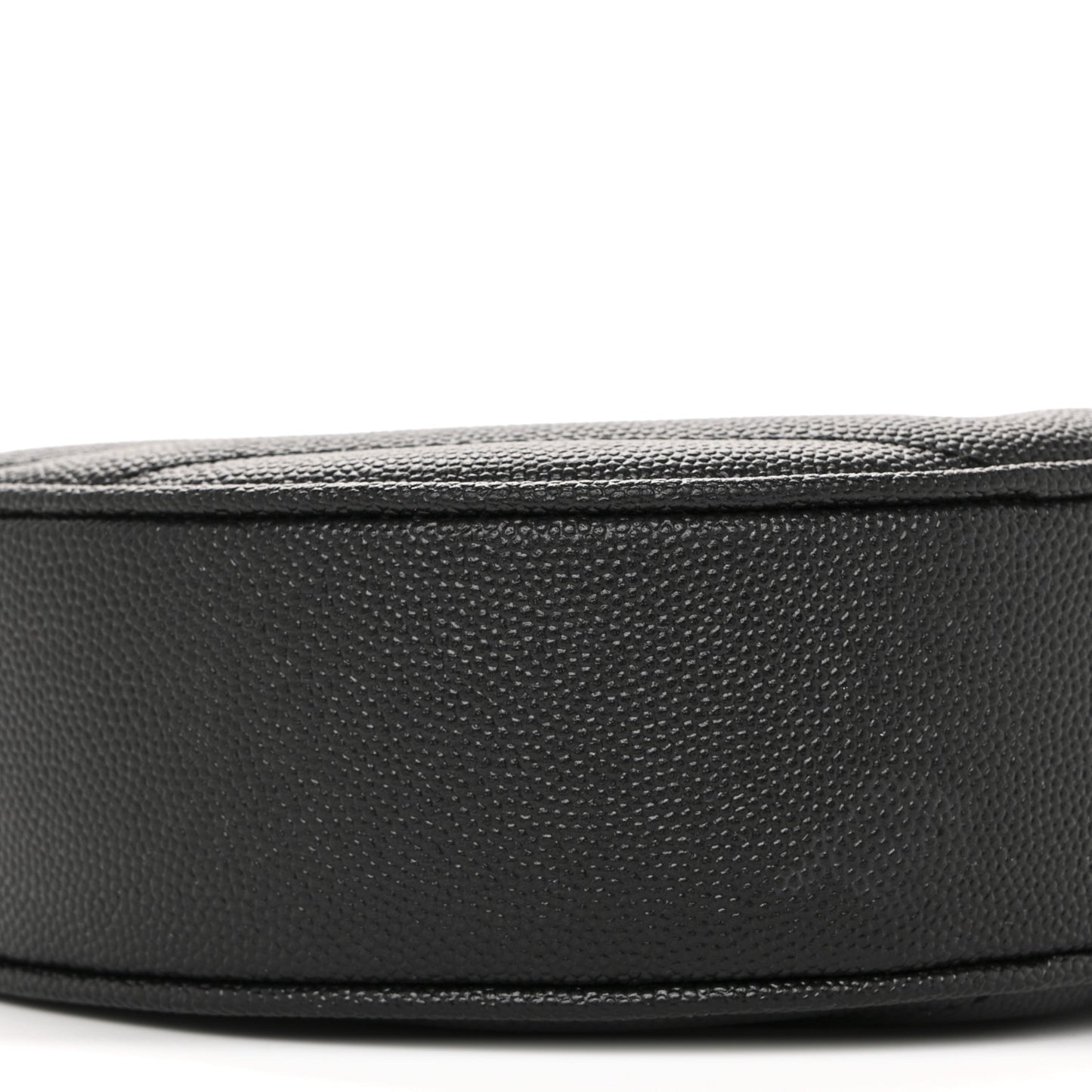 Grain De Poudre Matelasse Chevron Quilted Round Vinyle Camera Bag Black