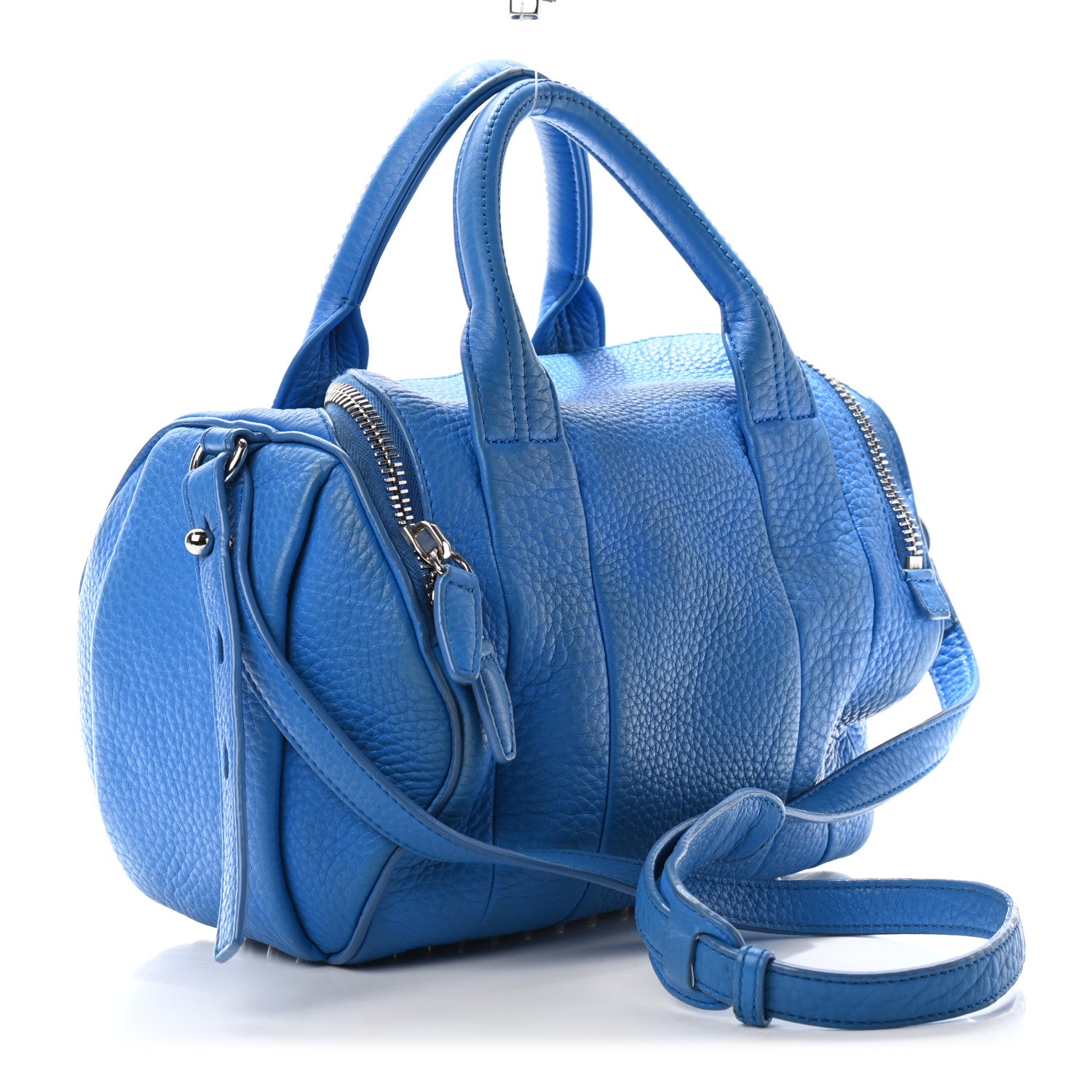 Alexander Wang Pebbled Lambskin Rockie Royal Blue with Rhodium Hardware 3 of 8