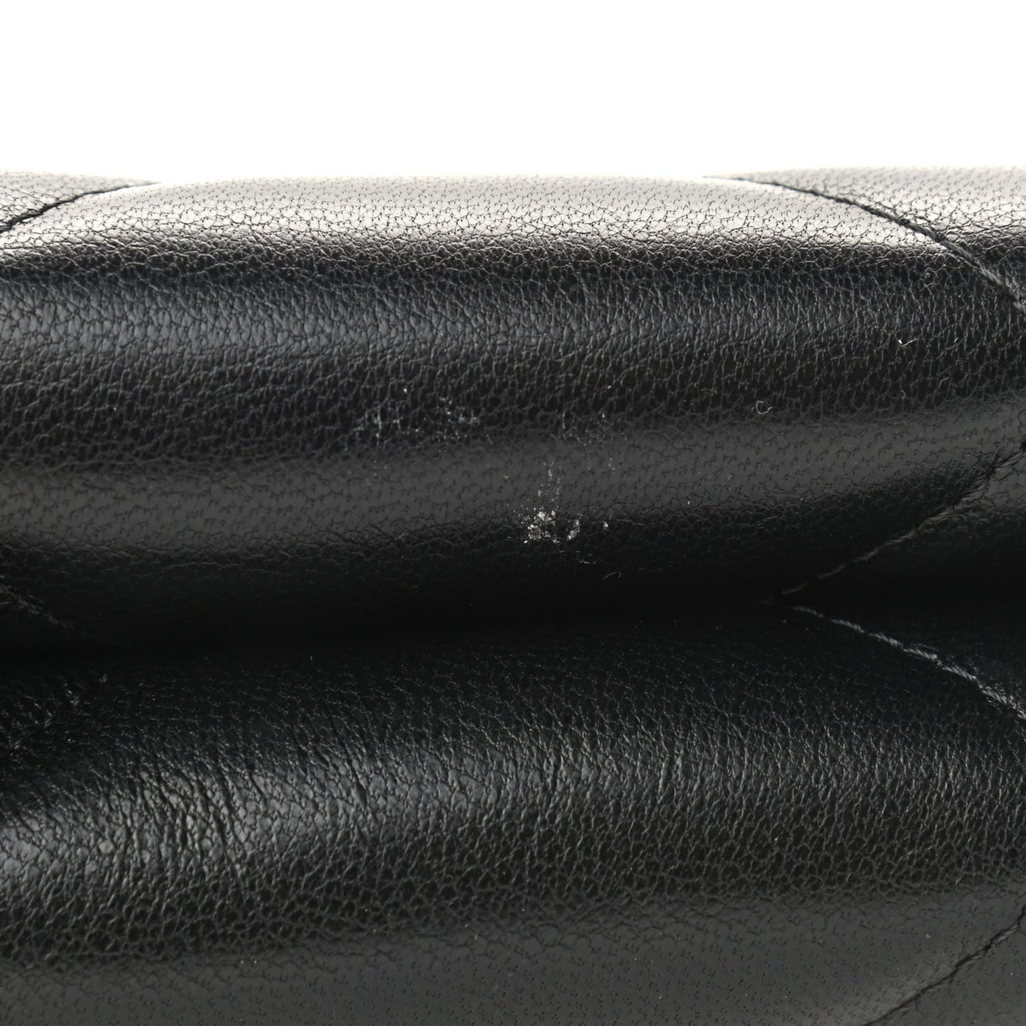 Shiny Goatskin Quilted Small Chanel 19 Pouch With Handle Black
