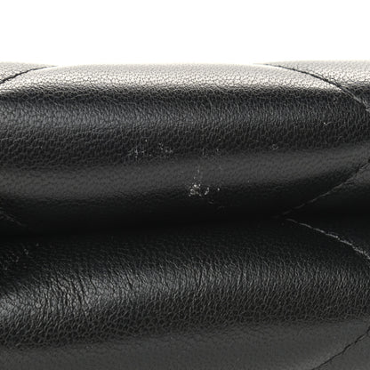 Chanel Shiny Goatskin Quilted Small Chanel 19 Pouch With Handle Black 10 of 10