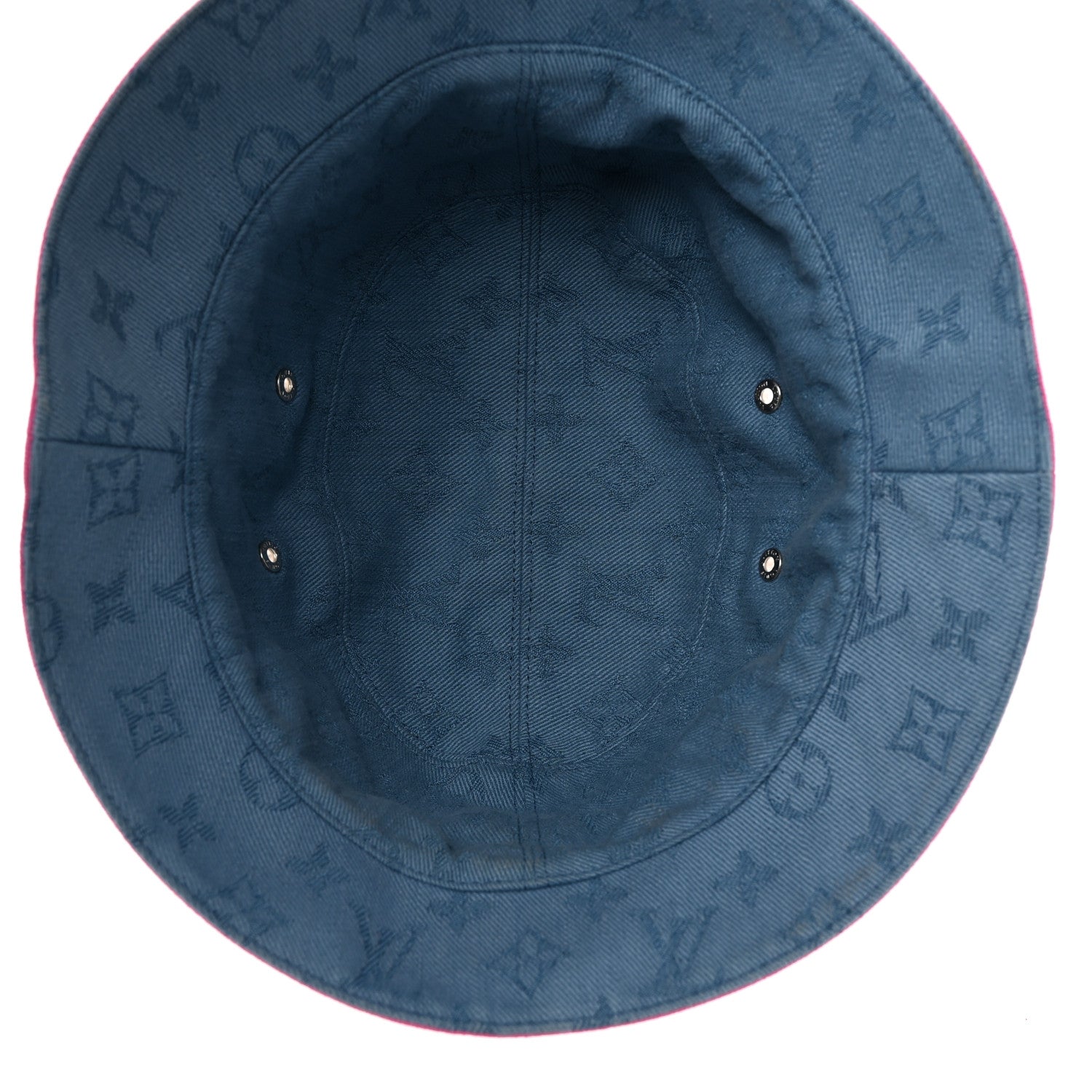Louis Vuitton Monogram Denim Reversible Bucket Hat 58 Blue Pink 13 of 15