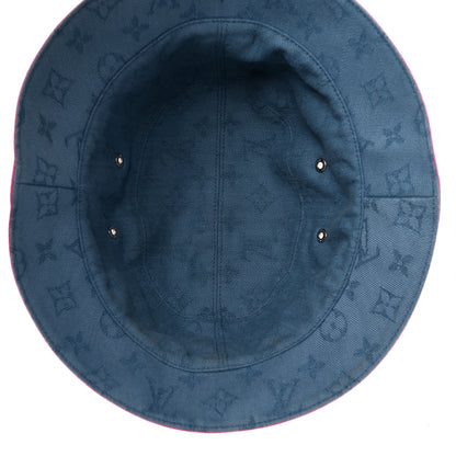 Louis Vuitton Monogram Denim Reversible Bucket Hat 58 Blue Pink 13 of 15