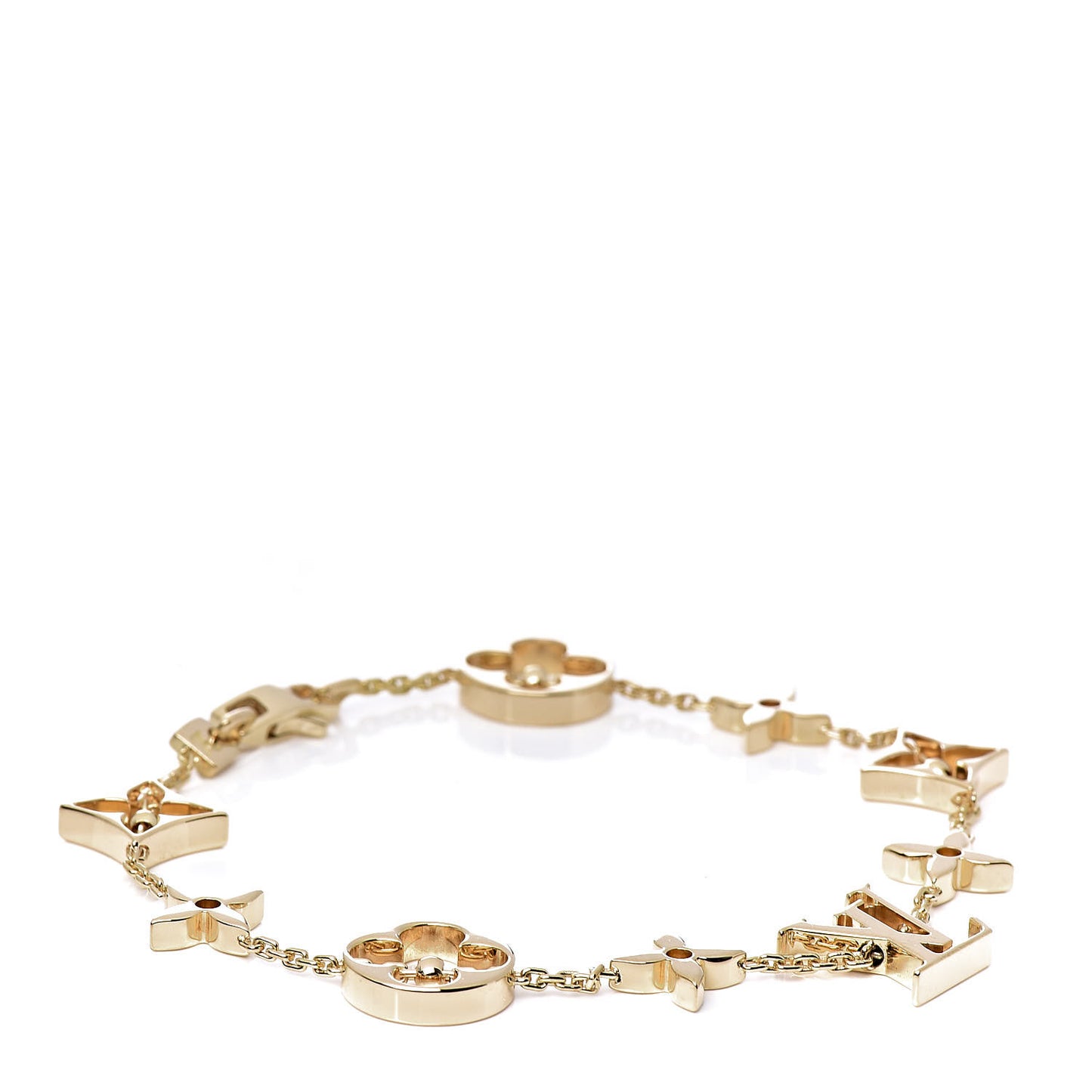 18K Yellow Gold Monogram Bracelet
