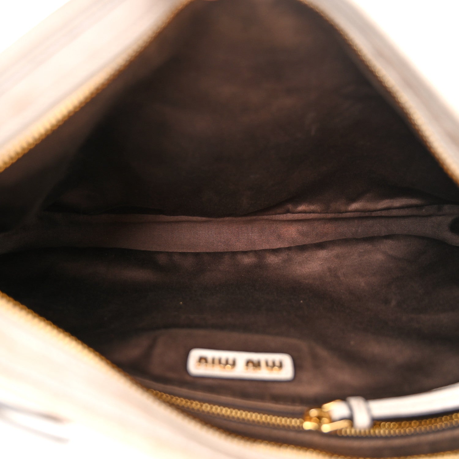 Miu Miu Nappa Old Hook Shoulder Bag Sabbia White 5 of 13