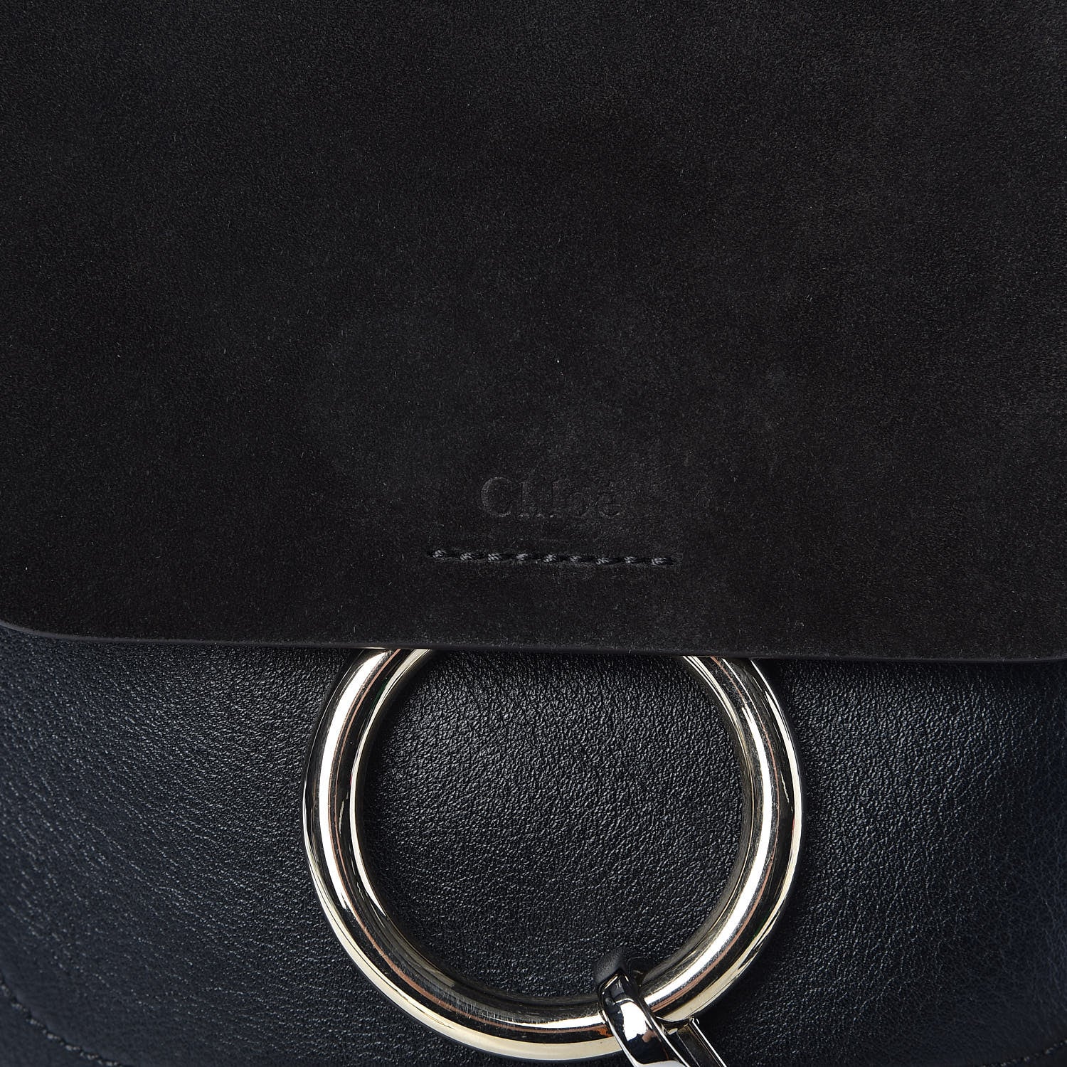 Chloe Suede Calfskin Small Faye Backpack Black 10 of 12