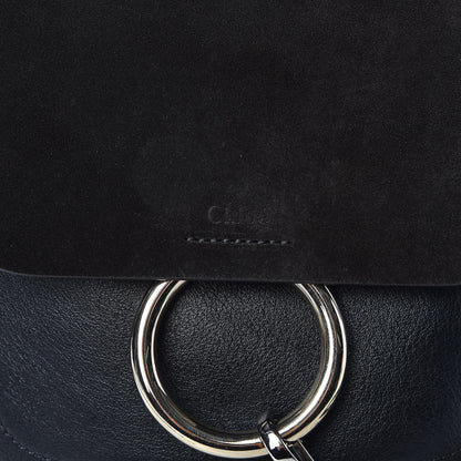 Chloe Suede Calfskin Small Faye Backpack Black 10 of 12