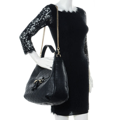 Gucci Guccissima Medium Emily Hobo Black 2 of 8