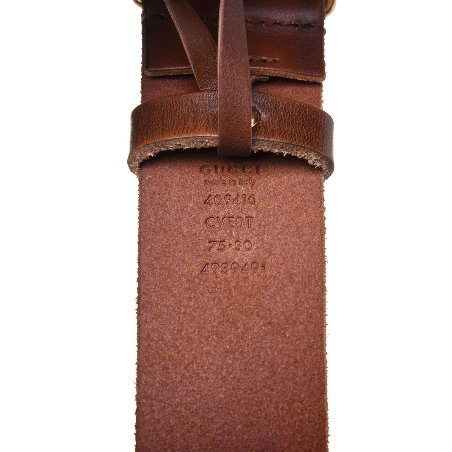 Faded Calfskin Double G 40mm Belt 75 30 Cuir