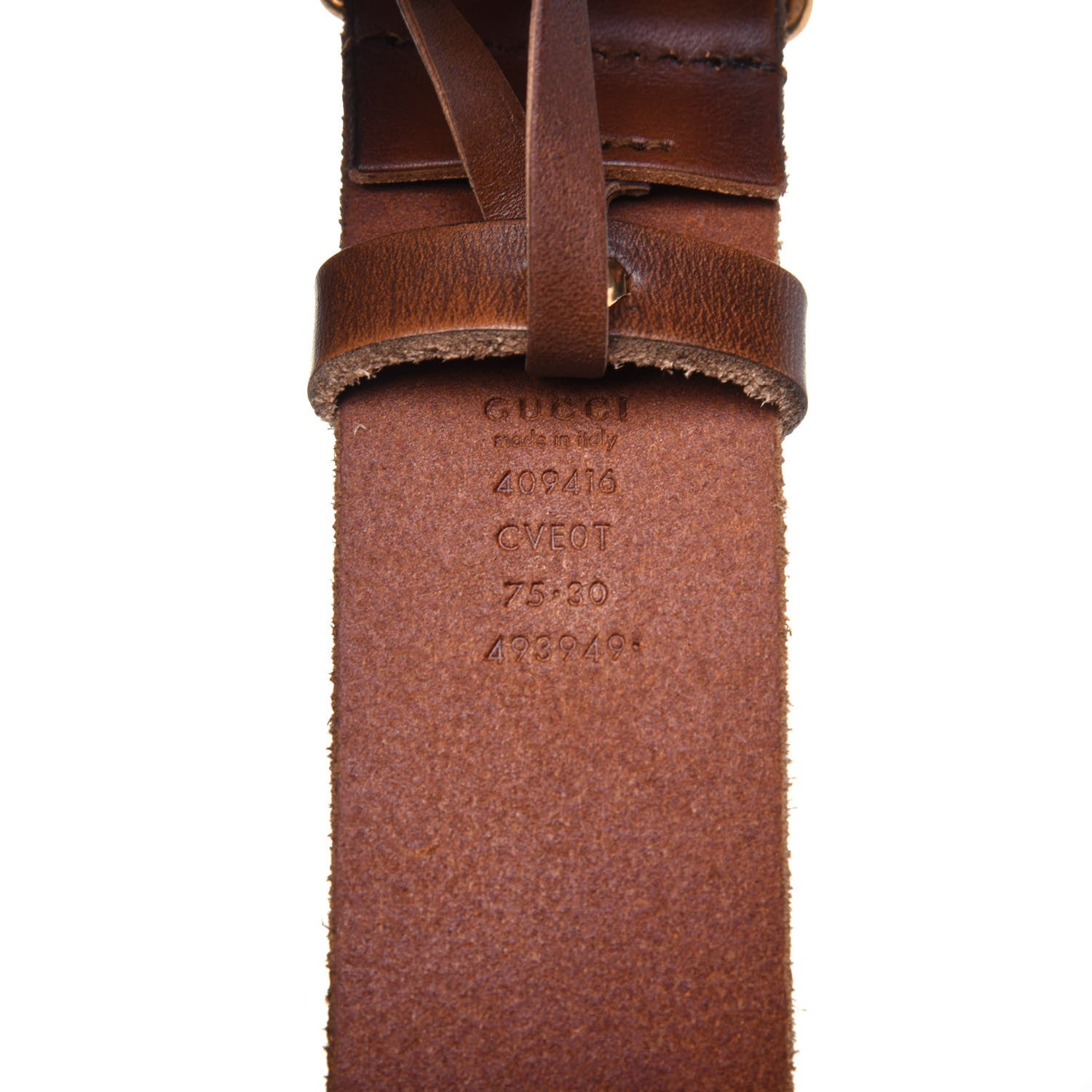 Gucci Faded Calfskin Double G 40mm Belt 75 30 Cuir 3 of 11