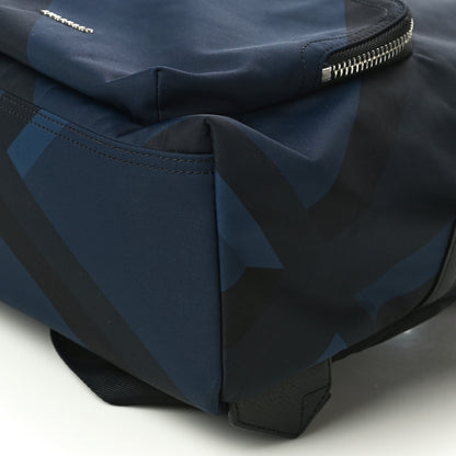 Burberry Nylon Check Print Abbeydale Simple Backpack Navy 8 of 8