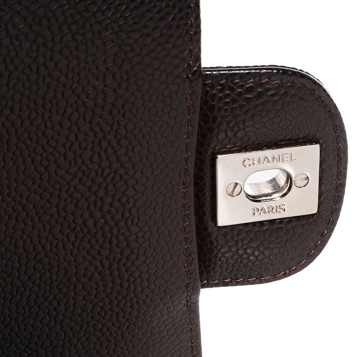 Chanel Caviar Quilted Medium Double Flap Brown 6 of 8