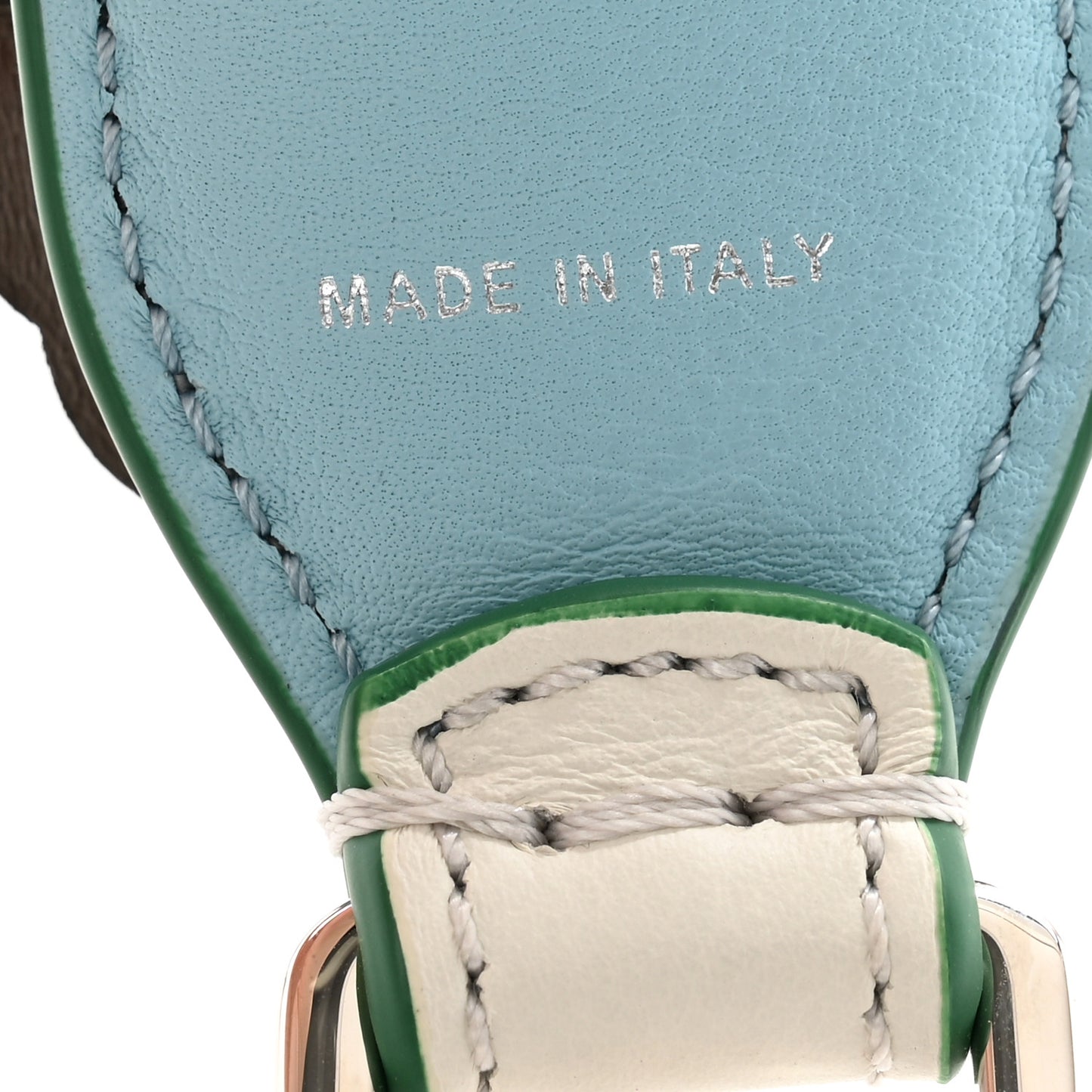 Vitello Dolce Flowerland Bi-Color Studded Strap You White Ice Multicolor