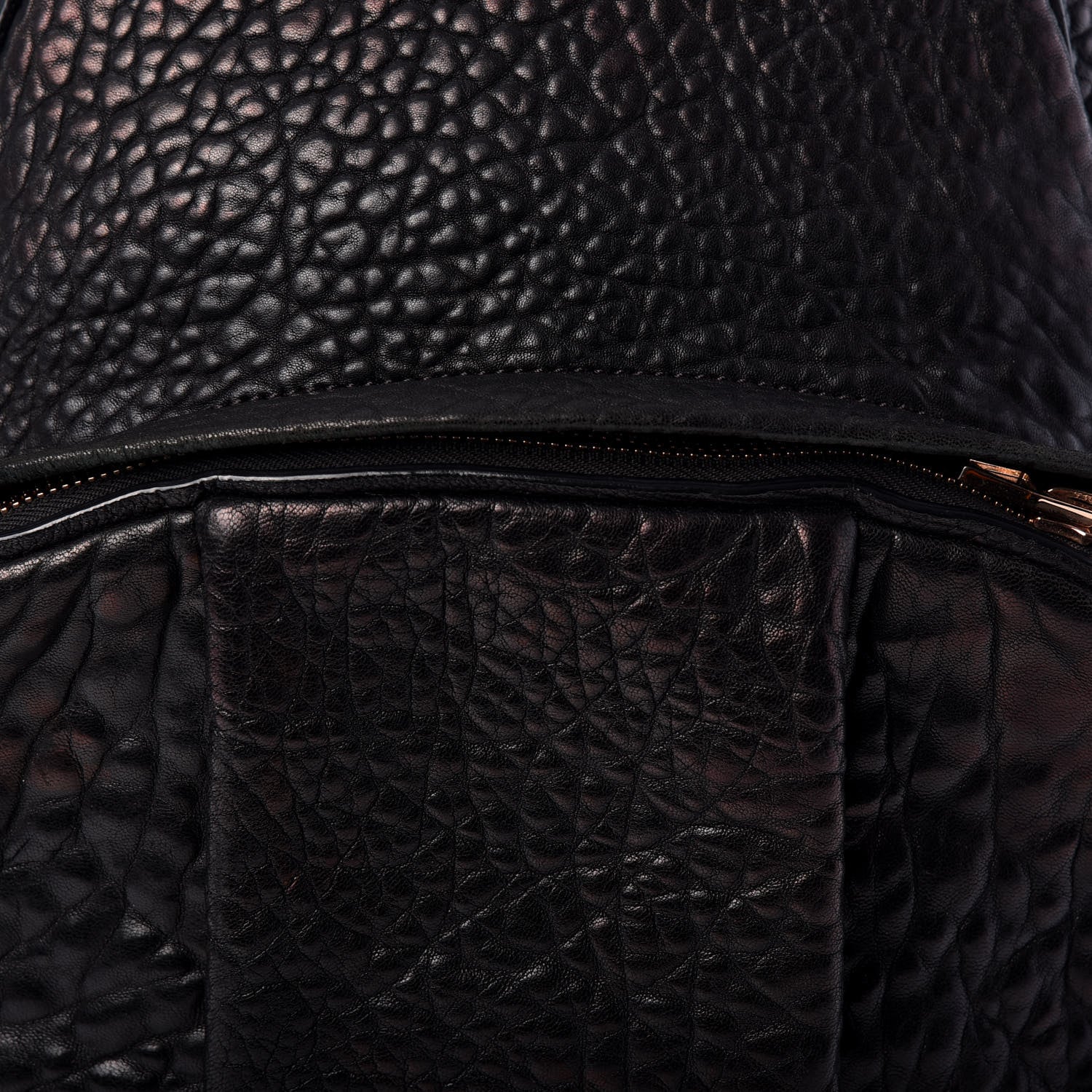 Alexander Wang Pebbled Lambskin Dumbo Backpack Black Rose Gold Hardware 8 of 9