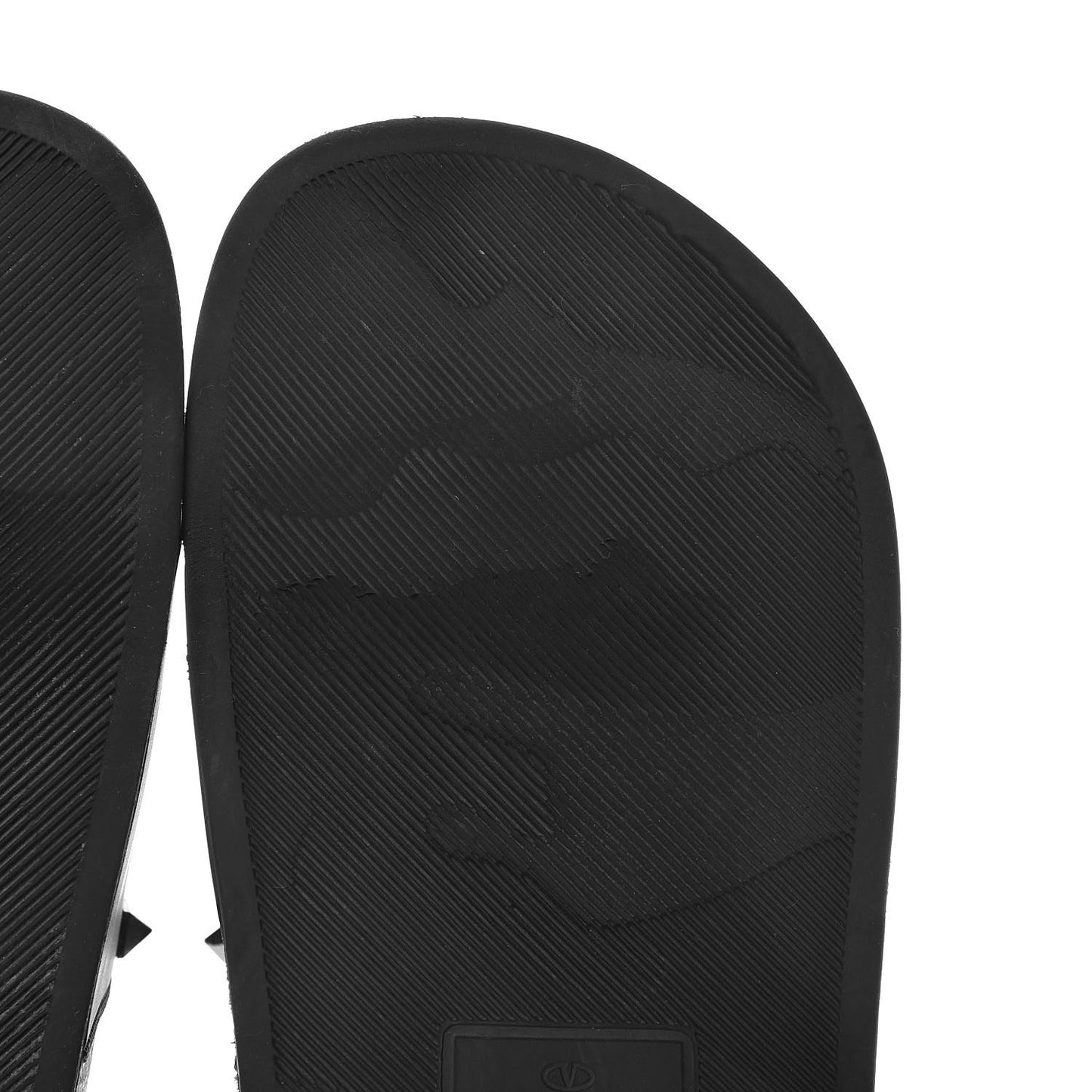 Rubber Rockstud Slide Sandals 41 Black